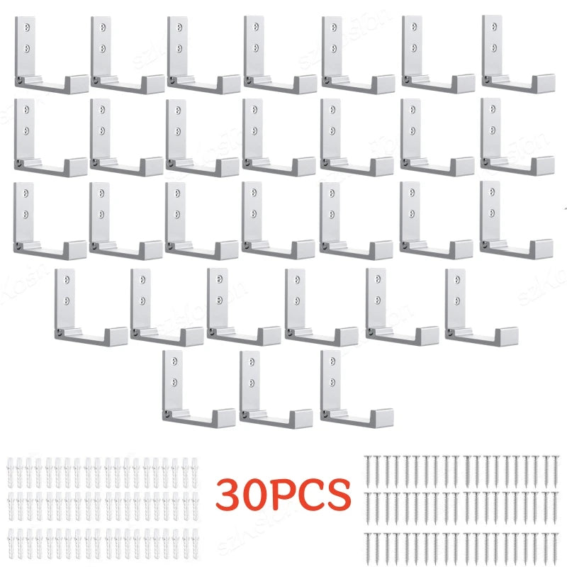 Folding Aluminum Alloy Wall Hooks – Rustproof Coat, Towel & Clothes Hanger (1/5/50 Pack)