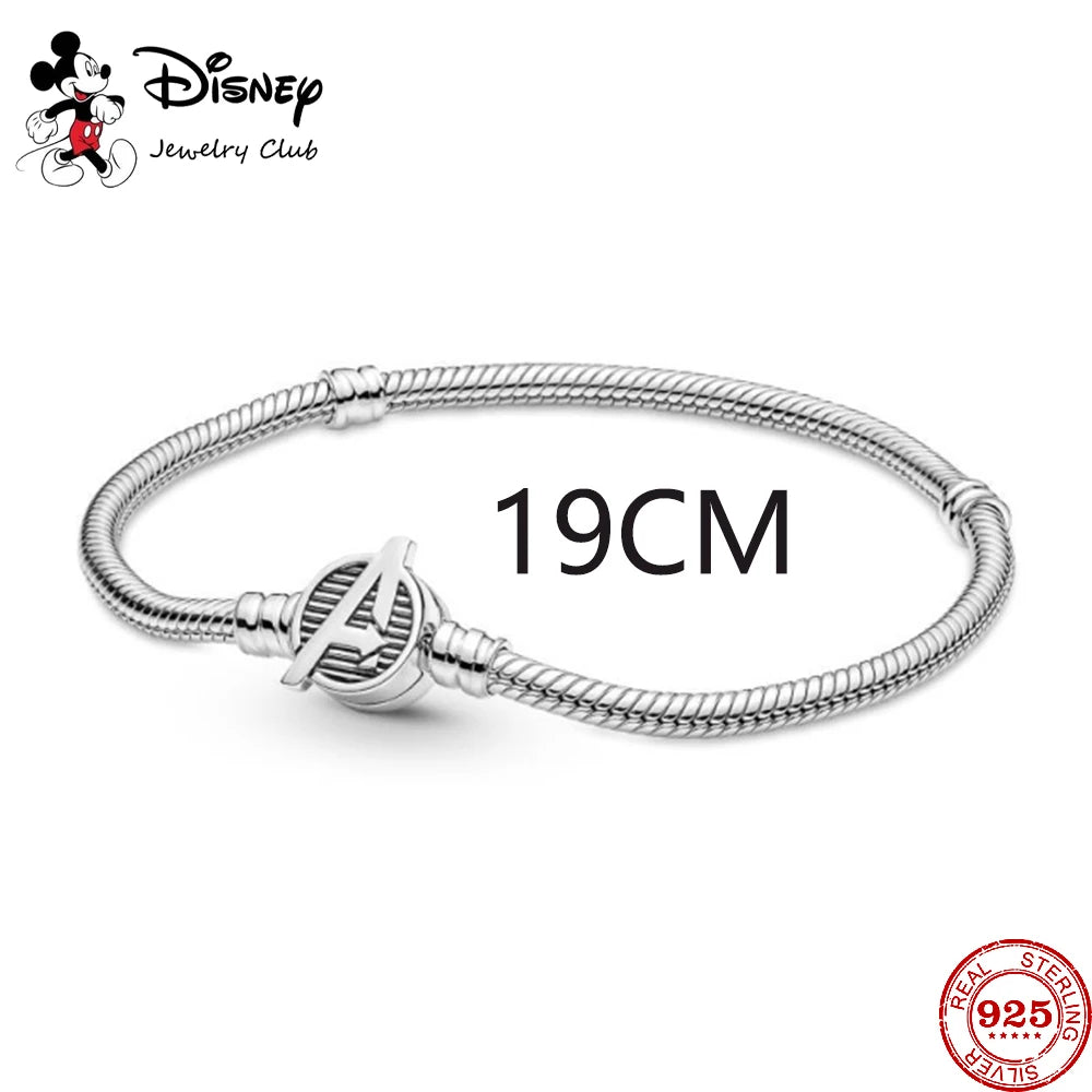 New 925 Sterling Silver Mickey Minnie Vinnie Charm – Beaded Fit for Original Pendant Bracelet, DIY Ladies Jewelry
