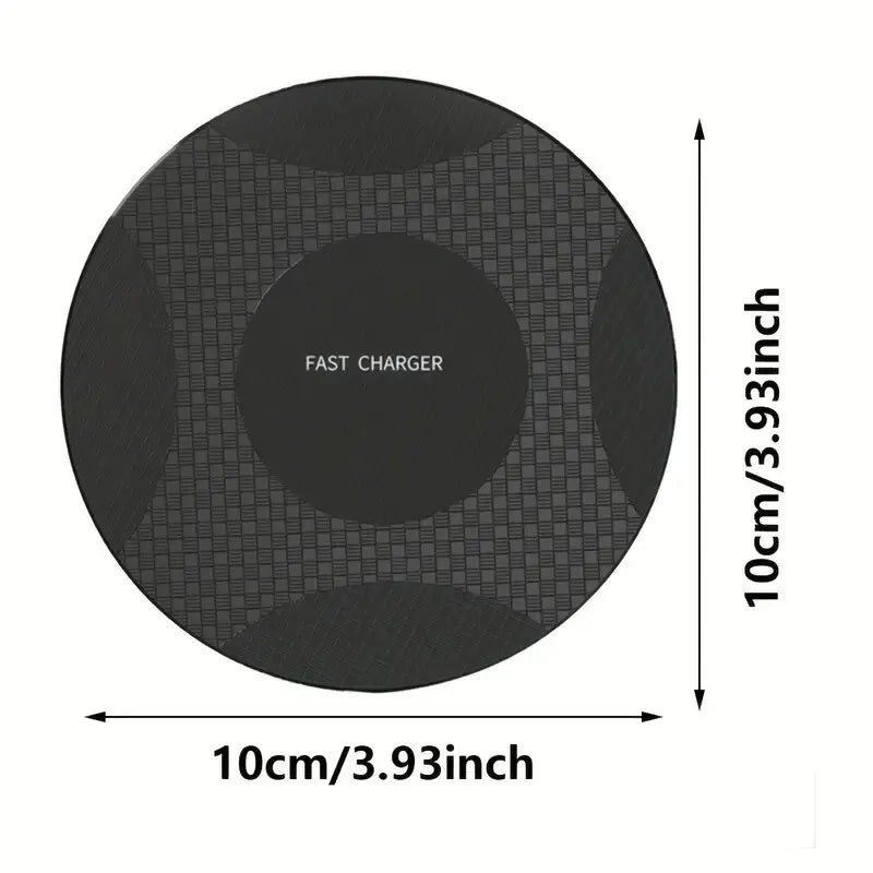 Ultra-Thin Desktop 10W Wireless Charger Pad Stand: Fast Charging Dock Station for iPhone 14 13 12 11, Samsung, Xiaomi - Mobile Phone Charger