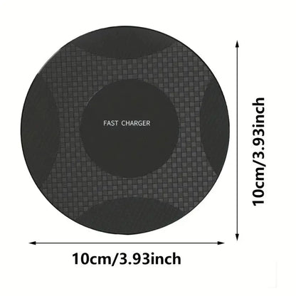 Ultra-Thin Desktop 10W Wireless Charger Pad Stand: Fast Charging Dock Station for iPhone 14 13 12 11, Samsung, Xiaomi - Mobile Phone Charger