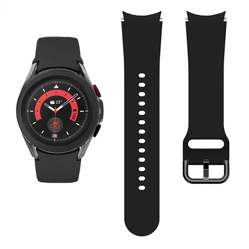 Silicone Replacement Strap for Samsung Galaxy Watch – Sport Bands for Watch 4, 5, 6, 7 (40-47mm)