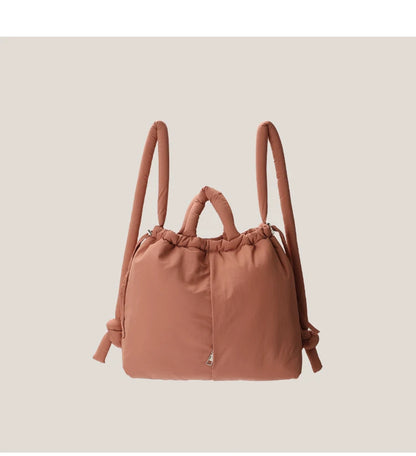 2023 Casual Nylon Padded Tote Bag – Soft Puffer Shoulder & Crossbody Handbag for Women, Large Capacity Vintage Design