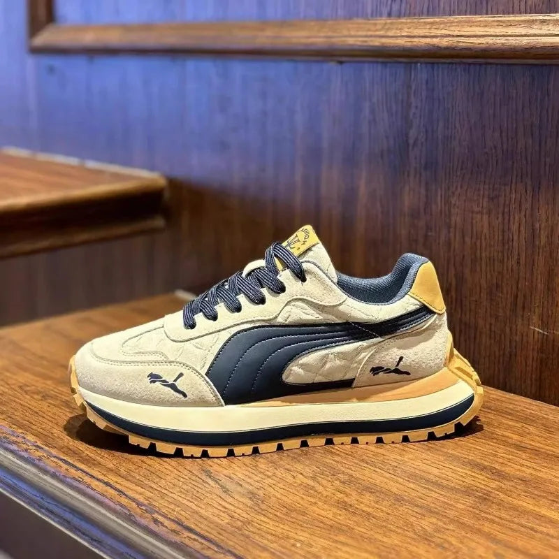 Men’s Casual Sports Shoes - Thick Sole Non-Slip Outdoor Sneakers with Soft Comfort for Summer