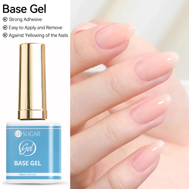 UR SUGAR 15ml Jelly Milky White Gel Polish – Translucent UV Soak Off Nail Art Varnish Semi-Permanent Fashion Nail Color