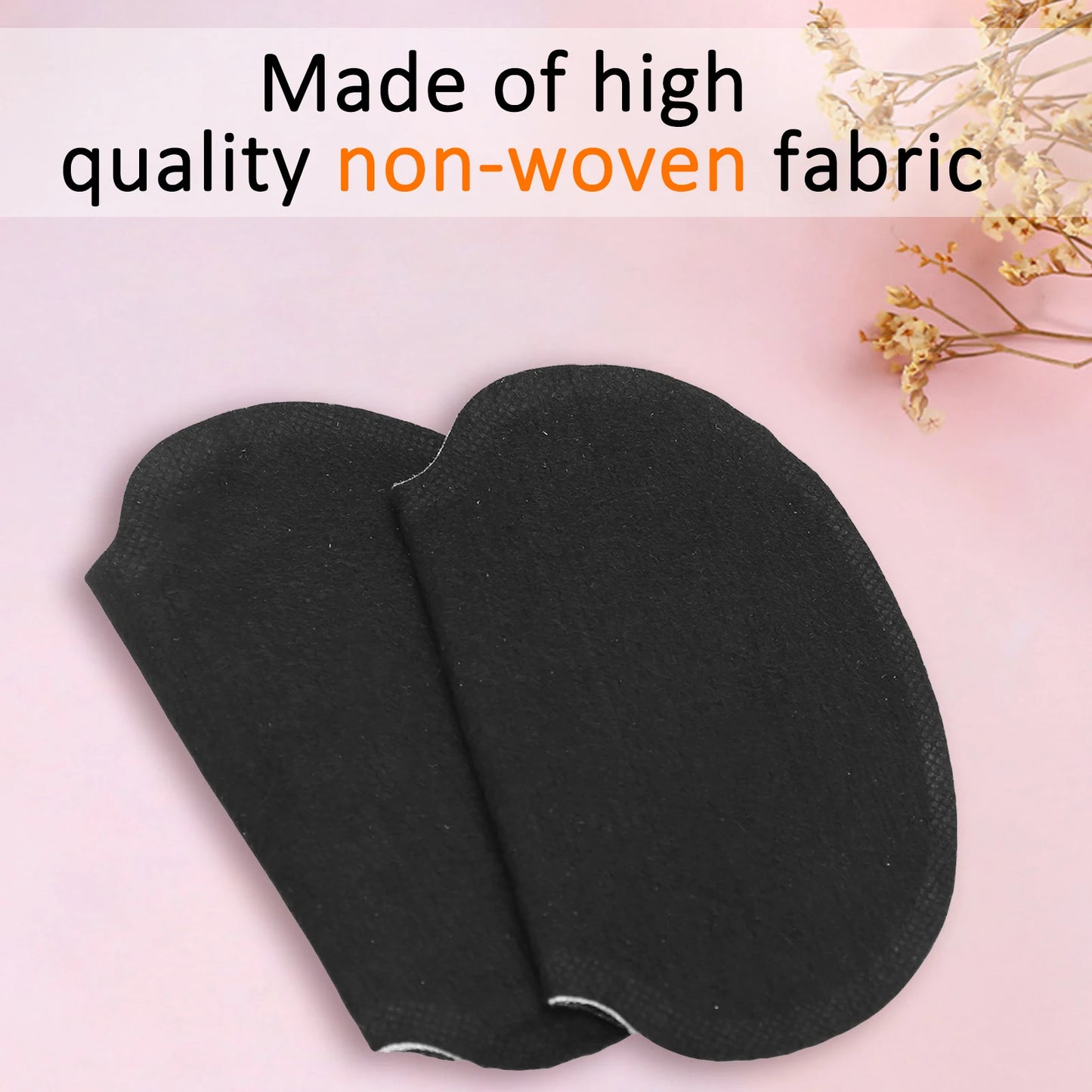 60pcs Underarm Sweat Pads – Non‑Woven Fabric Clothing Pads for Sweat Protection, Black