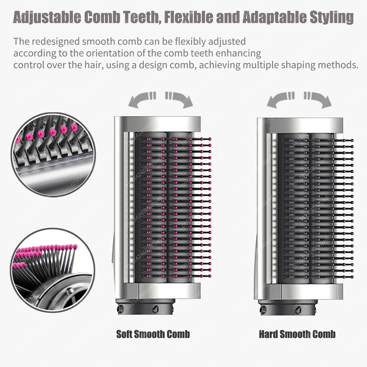 Dyson Airwrap HS01/HS05 Hair Styling Nozzle Brush – 30/40mm Anti-Hair Auto-Curling 360° Rotating Attachment for Dyson Hair Dryer