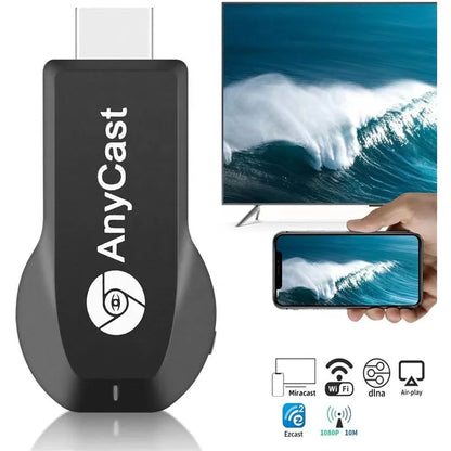 M2 Plus 4K/1080P HDMI-Compatible TV Stick – Wireless WiFi Display Dongle Receiver for DLNA, AirPlay, Miracast, AnyCast, iOS