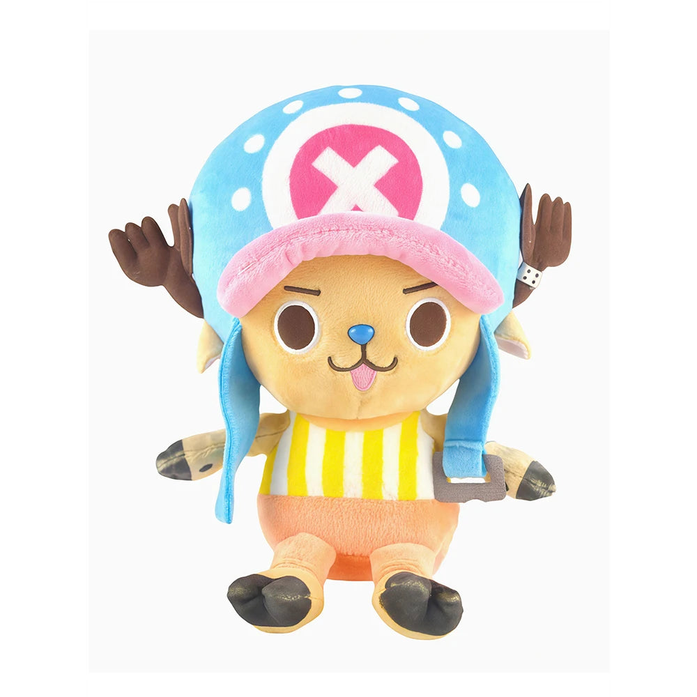 25CM One Piece Anime Plush Toys - Luffy, Chopper, Ace and Zoro Cute Stuffed Character Dolls for Fans and Gifts