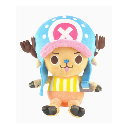 25CM One Piece Anime Plush Toys - Luffy, Chopper, Ace and Zoro Cute Stuffed Character Dolls for Fans and Gifts