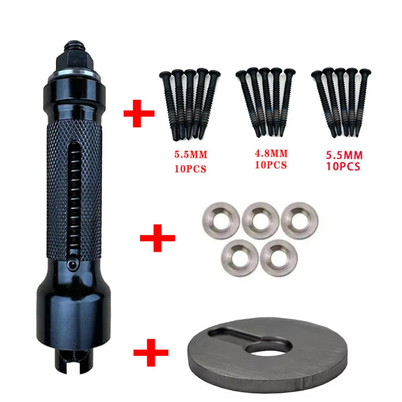 Professional Lock Cylinder Puller — Stainless Steel Nail & Screw Extractor Locksmith Tool
