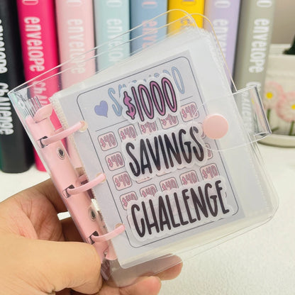 1000 Savings Challenge Binder – Money Saving Book with Envelopes, Envelope Savings Challenge, Mini Budget Organizer