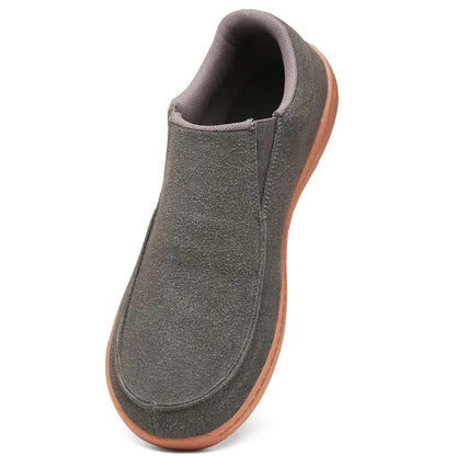 Fujeak Men’s Casual Loafers — Plus Size Non-Slip Wide Sneakers, 2024 Vulcanized Barefoot Shoes