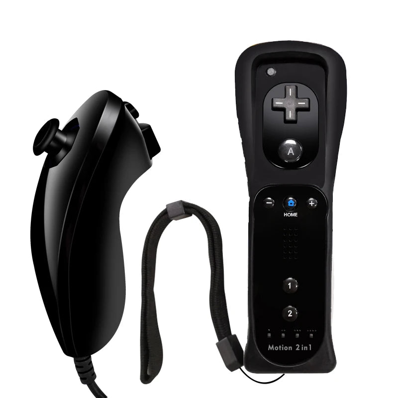 Nintendo Wii Remote and Nunchuk Controller with Motion Plus – Compatible Gamepad for Wii Console