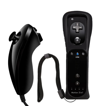 Nintendo Wii Remote and Nunchuk Controller with Motion Plus – Compatible Gamepad for Wii Console