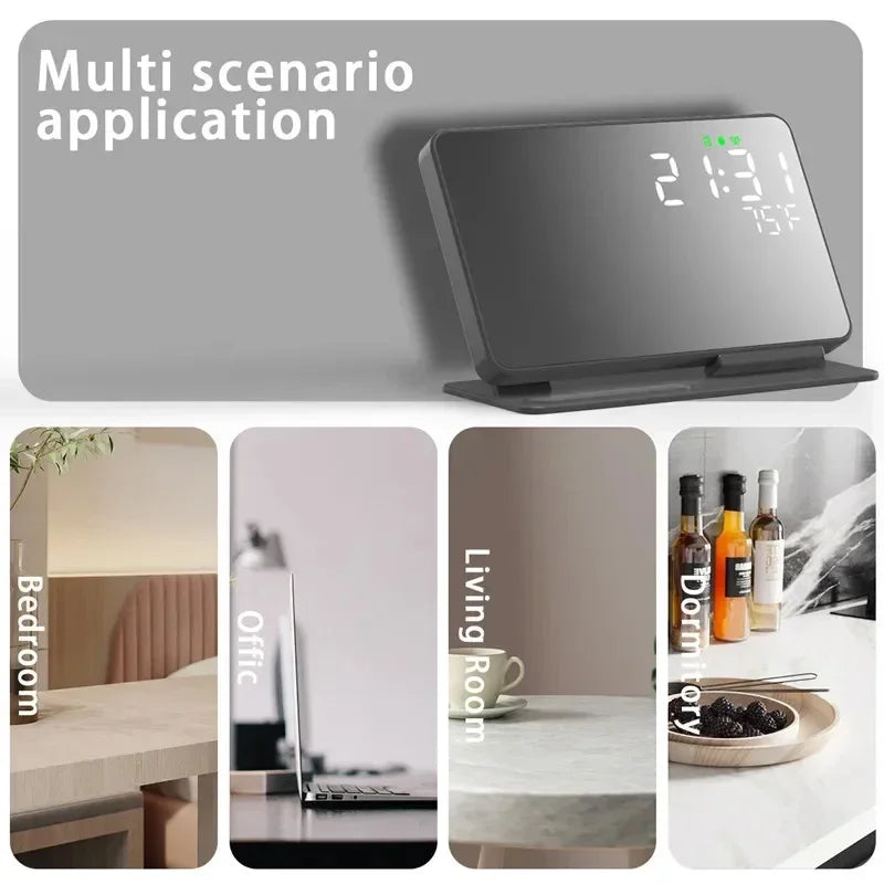 3-in-1 Wireless Charger Station - Fast Charging Stand for Samsung Galaxy Watch 6/5 Pro, Galaxy S24/S23/S22 with Alarm Clock Display