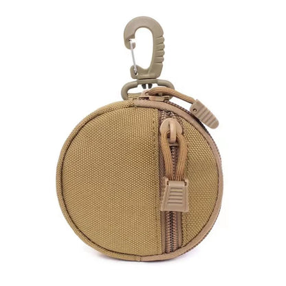 Outdoor Triangular Buckle Earphone Bag – Portable Circular Case for U Disk & Earphone Protection