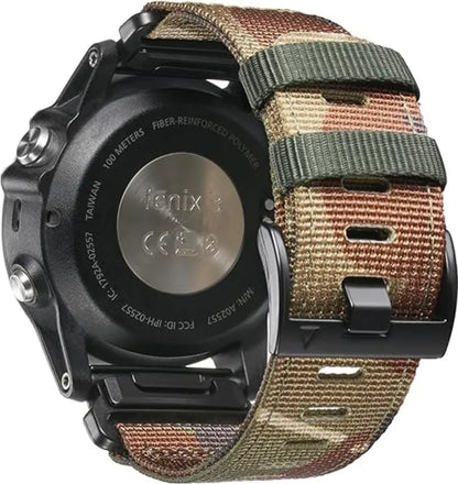 QuickFit 22mm/26mm Nylon Braided Watch Strap for Garmin Fenix 7/7X/6X Pro/Epix Pro Gen 2 – Durable Sport Replacement Band