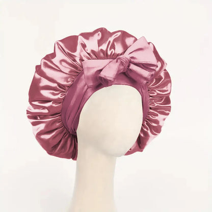 Satin Silk Bonnet – Adjustable Sleeping Hair Bonnet with Tie Band for Women & Men