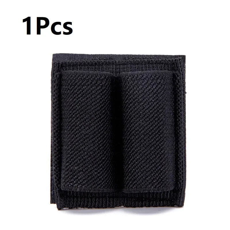 DIZETION Tactical 2-Round Holder Patch – Adhesive Hook & Loop Cartridge Pouch for M4 Shotgun Hunting