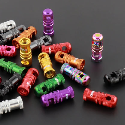 MUQZI 2/4PCS Presta Valve Caps with Core Remover — MTB Tubeless Tire Valve Stem Accessories