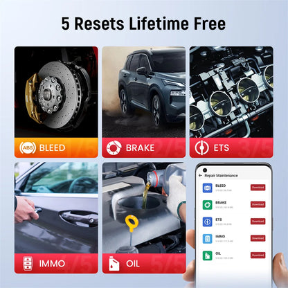 Thinkcar BD6 OBD2 Scanner — Full-System Diagnostic Tool with 5 Resets, Lifetime Free Wireless Car Code Reader for Android & iPhone, VS BT200