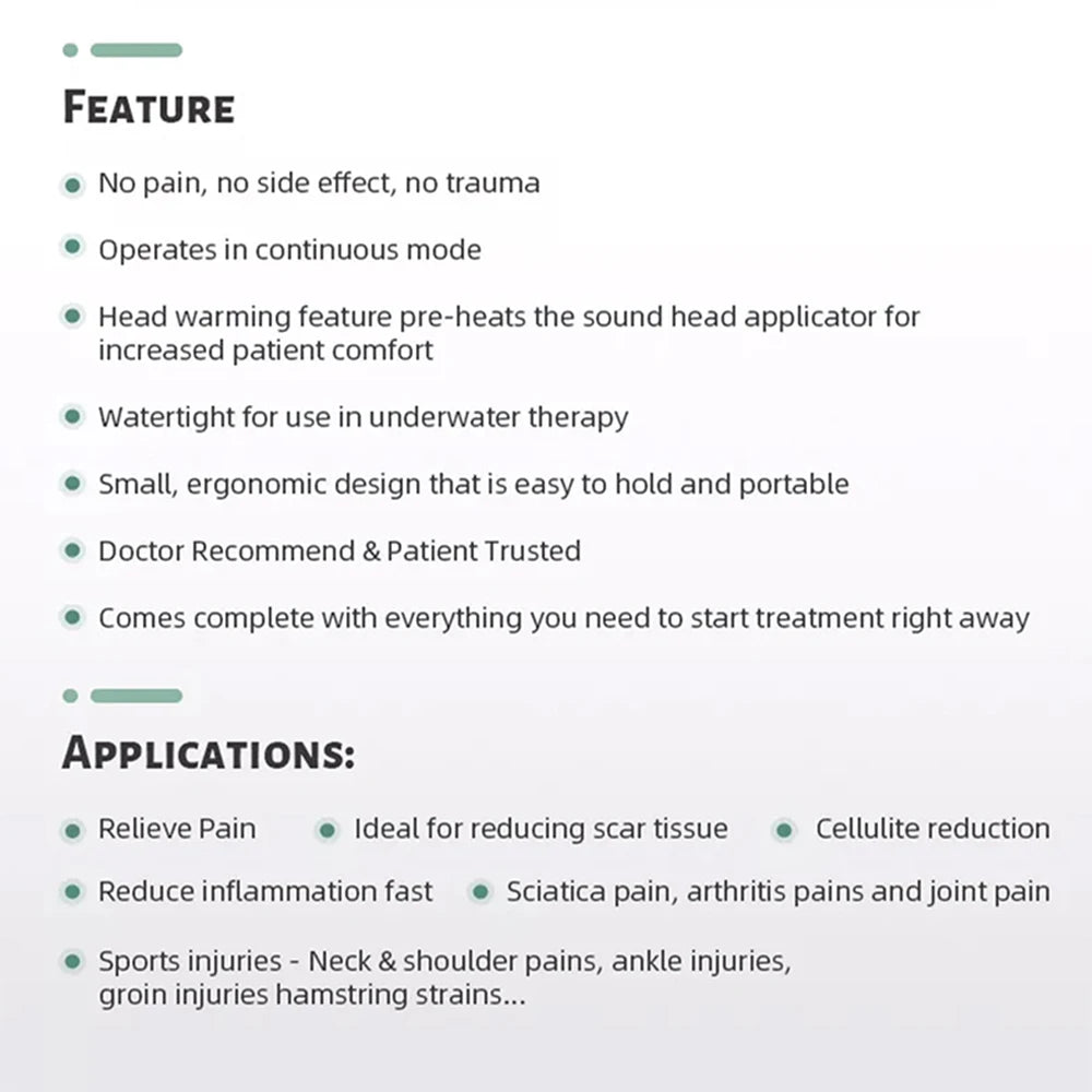 Portable Ultrasound Pain Relief Device – Physiotherapy Equipment for Arthritis & Body Massage Therapy
