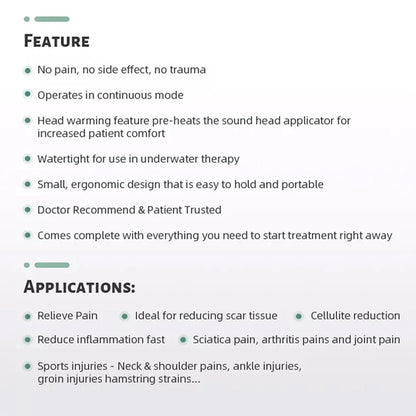 Portable Ultrasound Pain Relief Device – Physiotherapy Equipment for Arthritis & Body Massage Therapy
