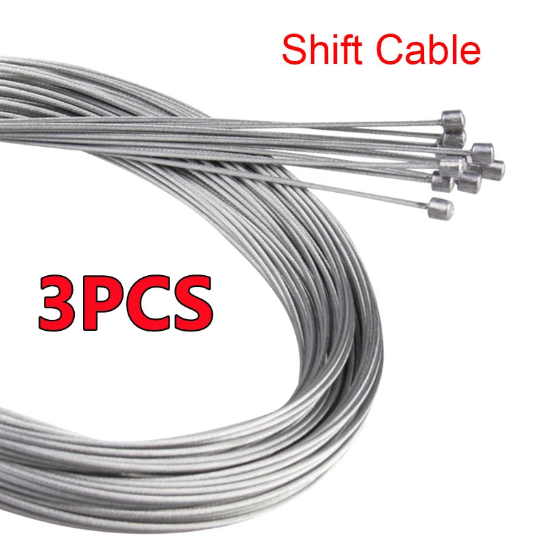 MTB Bicycle Brake Cable Set - 2M Gear Shifter Speed Line Inner Wire for Road Bike & Fixed Gear Cycling Repair
