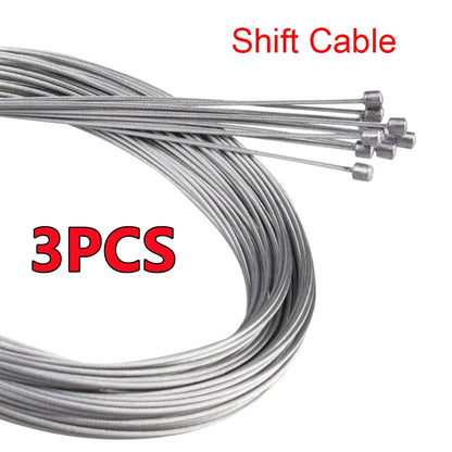 MTB Bicycle Brake Cable Set - 2M Gear Shifter Speed Line Inner Wire for Road Bike & Fixed Gear Cycling Repair