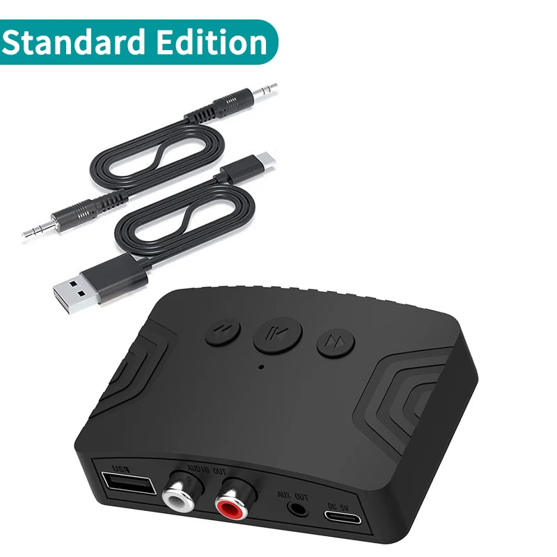 Bluetooth 5.3 Audio Receiver – 3.5mm AUX, RCA & USB Wireless Music Adapter for Car & Speaker