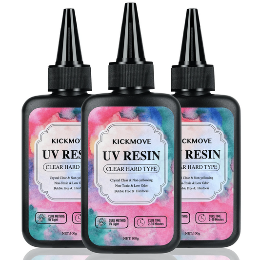 300g UV Resin Clear Epoxy - Crystal Clear Hard UV Cure Resin for DIY Craft Jewelry Making