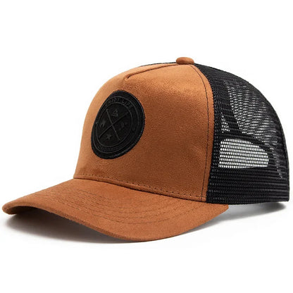 Summer Mesh Baseball Cap – Unisex Snapback Hat with Letter Icon, Breathable Casual Trucker Dad Hat for Men & Women