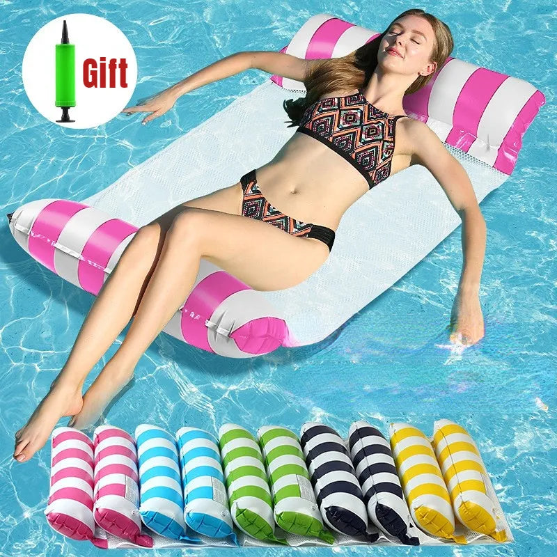 2024 New Water Hammock Recliner - Inflatable Floating Swimming Mattress for Sea, Pool Party Toy Lounge Bed