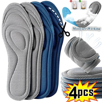 2 Pairs Memory Foam Orthopedic Insoles – Antibacterial, Sweat-Absorbing Shoe Inserts for Sports, Running, and Everyday Comfort