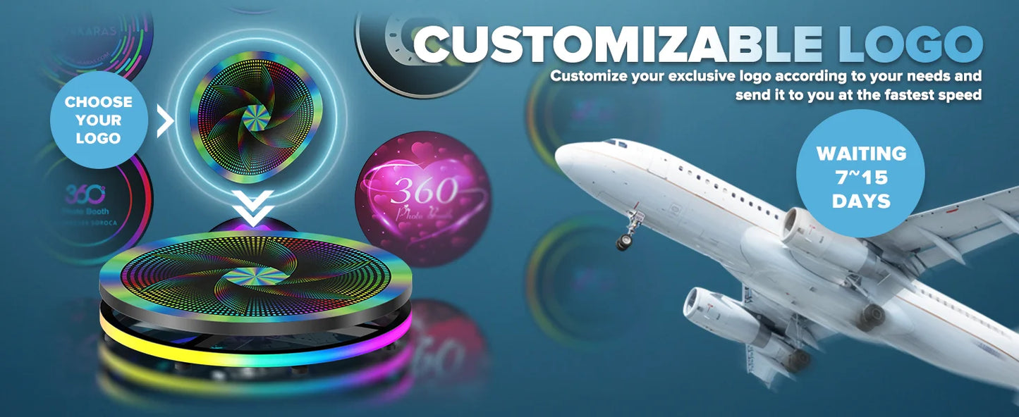 360° Rotating Photo Booth Machine – Portable Automatic Selfie Booth with App Control for Parties & Events