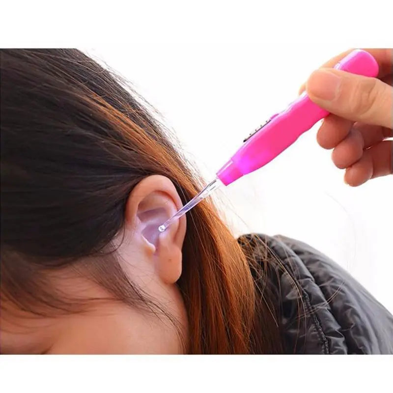 Cartoon LED Earwax Removal Tool Set – Light-Up Ear Pick and Cleaning Spoon for Gentle Ear Care