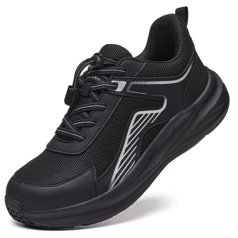 Wide Toe Safety Shoes – Unisex Breathable Steel Toe Work Sneakers with Lightweight Protective Design