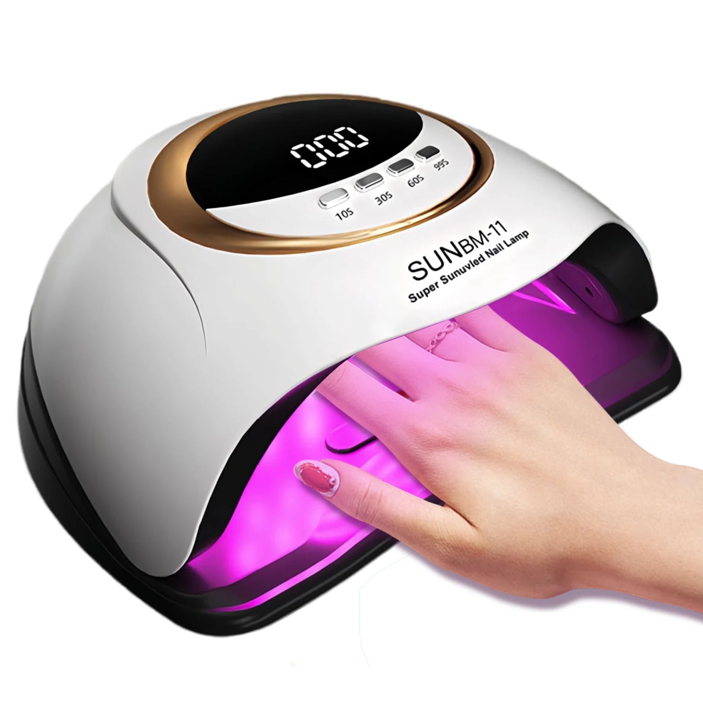 Professional UV LED Nail Lamp – Fast Gel Polish Curing Dryer with 45 LEDs & 4 Timer Settings