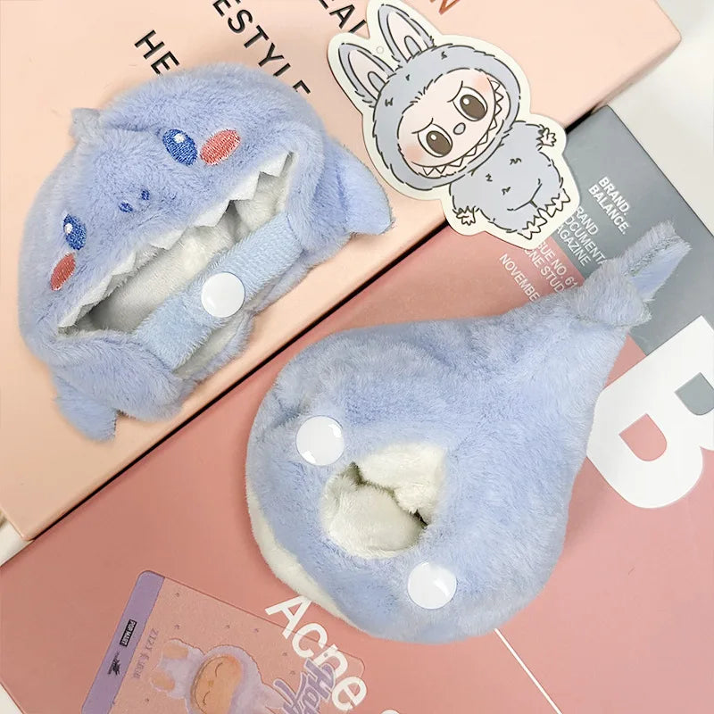 17cm Mini Plush Doll Clothes – Cute Animal-Style DIY Outfit Accessories for Labubu Dolls