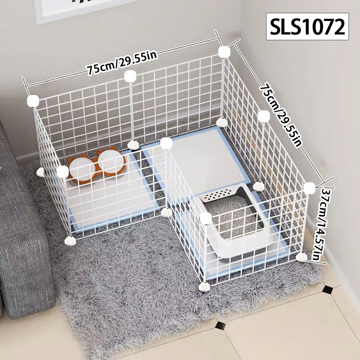 Indoor Dog Pen & Fence – Small/Medium Dog, Cat, or Rabbit Cage with Isolation Door