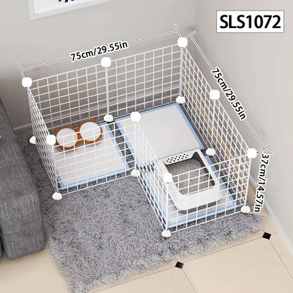 Indoor Dog Pen & Fence – Small/Medium Dog, Cat, or Rabbit Cage with Isolation Door