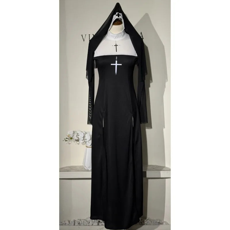 Women’s Anime Nun Cosplay Costume - Halloween Sister Uniform for Shows, Parties & Performances