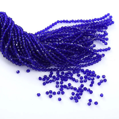3/4mm Crystal Bicone Glass Beads - White Loose Faceted Beads for DIY Bracelets, Earrings & Jewelry Making