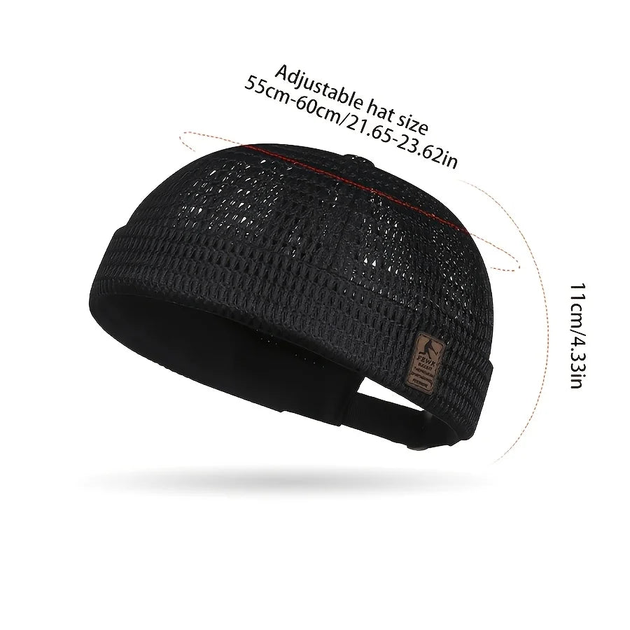 Outdoor Sport Mesh Cap - Breathable Adjustable Summer Hip-Hop Cycling Docker Beanie Hat