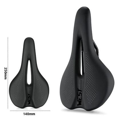 WEST BIKING Bicycle Saddle - Hollow PU Anti-Slip Shock-Absorbing MTB Road Bike Seat Cushion