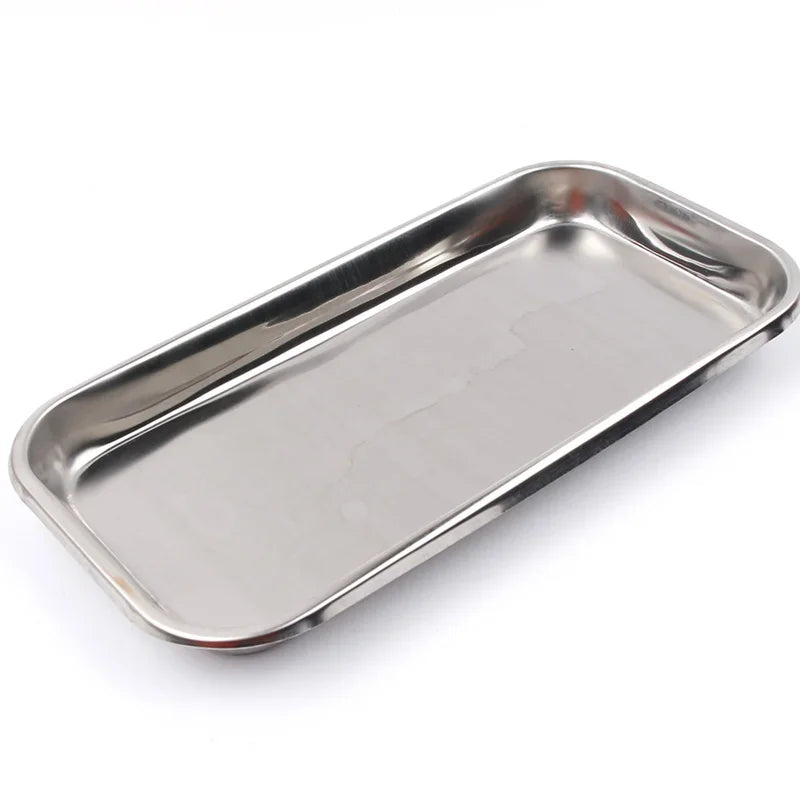 Stainless Steel Cosmetic & Tattoo Storage Tray – Surgical, Dental & Fake Nail Tool Organizer
