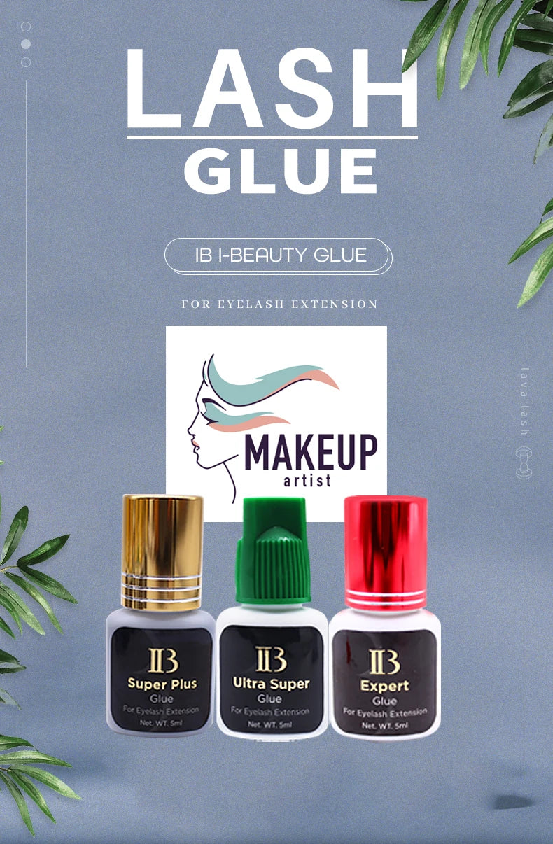 IB Super Bonder 15ml Clear Glue — Original Eyelash Extension Adhesive & Fixing Agent for False Lashes Makeup Tools