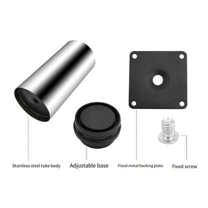 Stainless Steel Adjustable Sofa Legs | Furniture Cabinet Support Legs for Tables, Sofas, & Beds