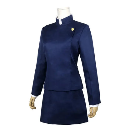 Jujutsu Kaisen Maki Zenin Cosplay Costume — Glasses, Wig, Top & Skirt Full Set for Halloween, Women & Men Uniform