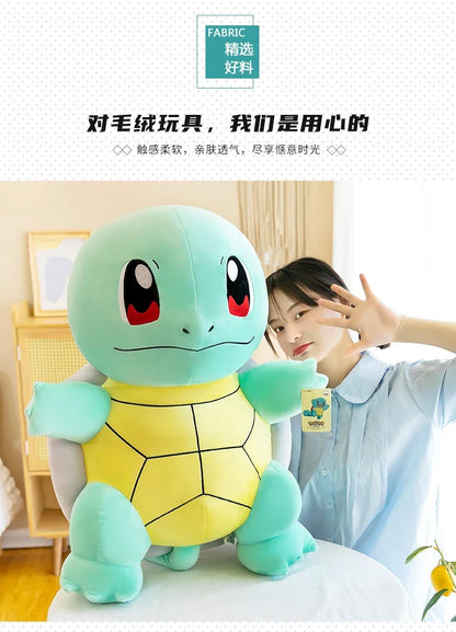 45cm Squirtle Plush Doll – Large Kawaii Pokémon Stuffed Turtle Pillow, Cute Christmas Gift Toy for Boys & Girls
